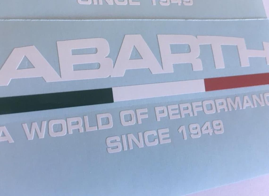 Abarth World of Performance Window Sticker Decal Fit Fiat 500 595 BOOT ...