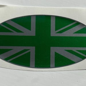Union Jack Oval bonnet grill boot badge emblem land Range Rover sport td5 td4 se freelander green silver