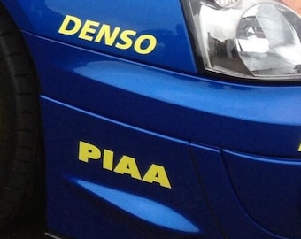 Piaa denso rally car stickers decal suba impr Wrx fender trunk x4 all colours