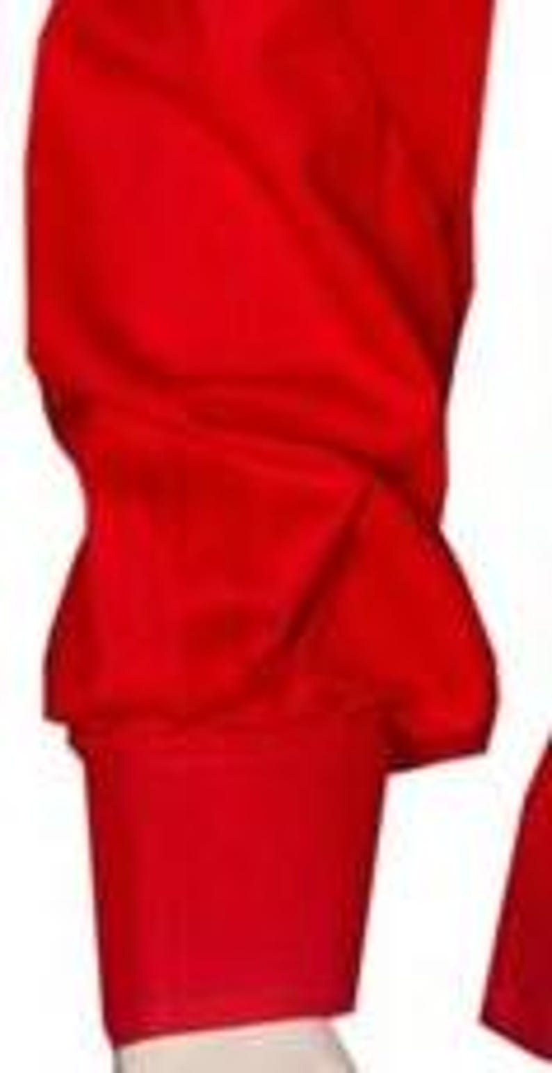 Red Jacobite Ghillie Kilt Shirt, close-up of sleeve/arm, showing traditional design and breathable fabric, ideal for Scottish Highland events and festive outfits.