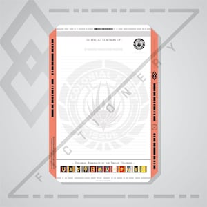Battlestar Galactica - Colonial Fleet Letter