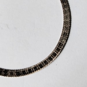 Vintage 1970s sterling silver 925 Italy flat snake chain bracelet unisex