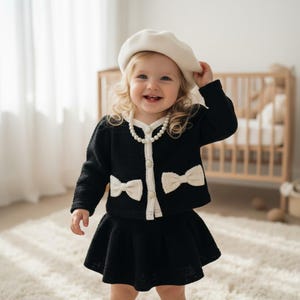 blue dress for baby girl Hatch Collection The Visitor Dress in Black main image 1