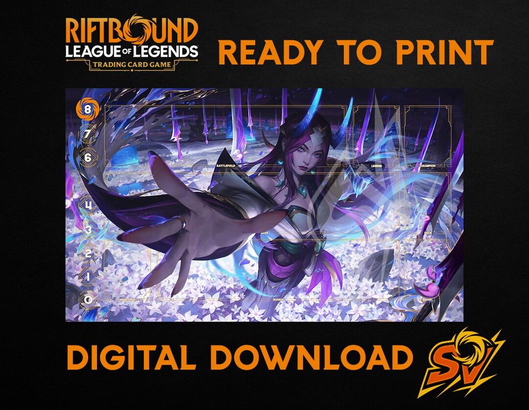 Riftbound Playmat Design - Irelia Spirit Blossom DIGITAL DOWNLOAD - Etsy