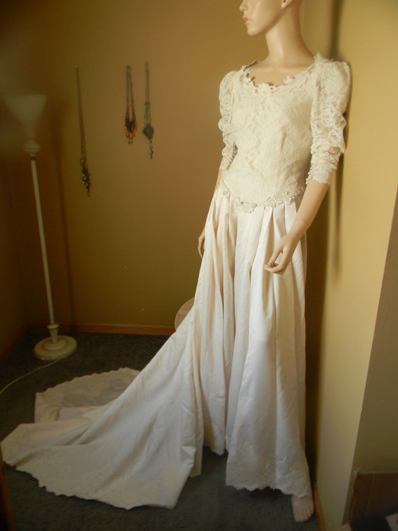 All Season Wedding Gown Baroque Ivory Silk Wedding Gown Etsy