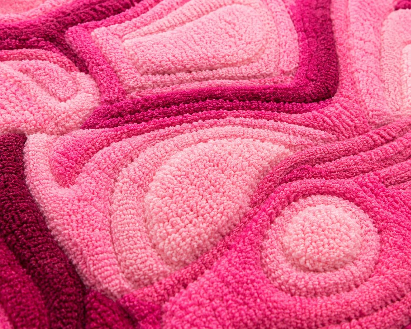 Body Rug Handmade Pink Abstract Body Rug, Curvy Woman Carpet, Modern Feminine ...