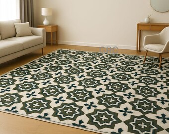 Alfombra oriental azul hecha a mano: alfombra floral turca (23x30 cm)