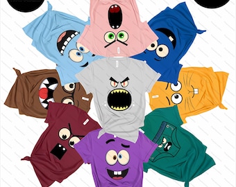 Halloween Faces PNG Bundle | Spooky Ghost Pumpkin Cartoon Faces | Digital Download for Shirt Design, Sublimation DTF HTV
