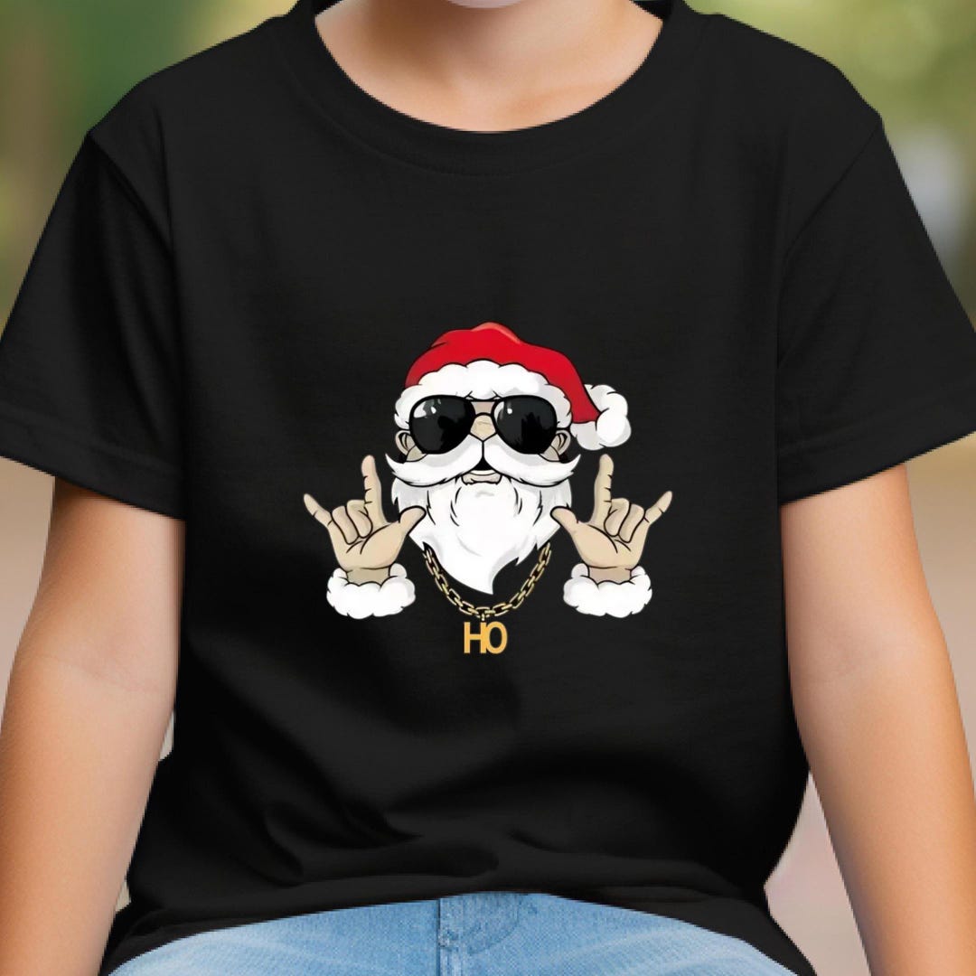 Santa Rave Top Rockstar Santa T-shirt,hip Hop Santa Claus, Christmas Gift, Rock N Roll ...