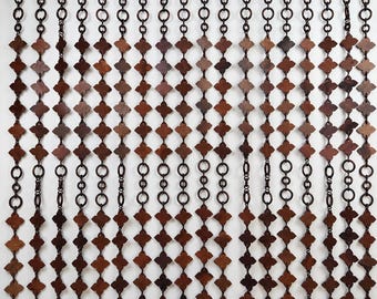 Wooden Butterfly Doorway Curtain | Natural Wood Beads, Room Divider Home Decor