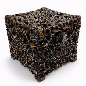 Hand-Carved Walnut Jewelry Box: Carpathian Rustic Keepsake Box