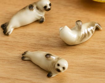 Handmade Ceramic Seal Spoon Rest: Coastal Table Decor