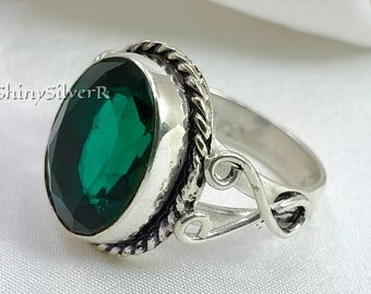 Chrome Diopside Sterling Silver Ring • Handmade Green Gemstone Jewelry