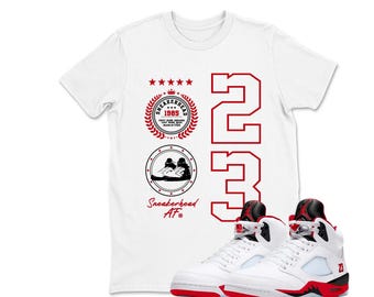 T-shirt AJ5 OG Fire Red 2025 - Sneaker Matching Pinocchio - Homme/Femme