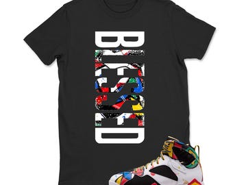 Blessed Sneaker Shirt White to Match Jordan Jordan 7 Miro
