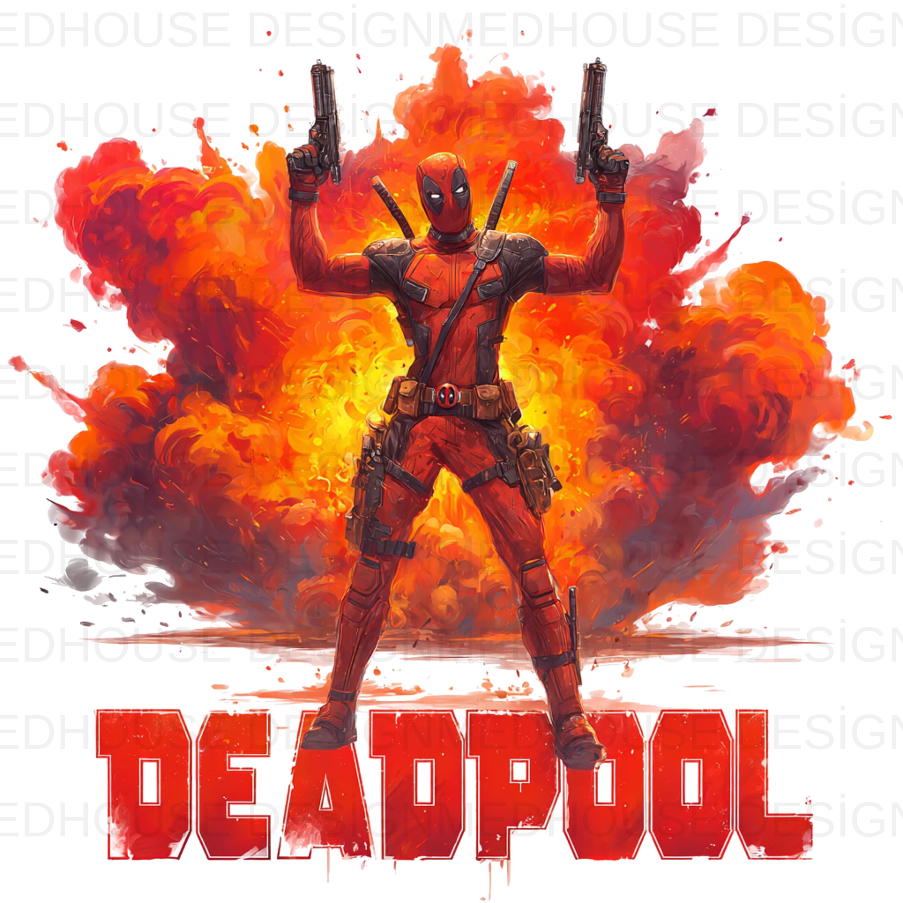 8 PNG Deadpool Watercolor : Splash Art, High-resolution (digital ...