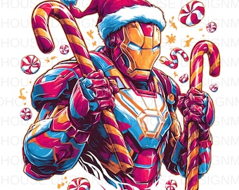 8. Iron Man Acuarela PNG: Clipart estilo salpicadura (Descarga digital)