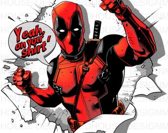 8 PNG Deadpool lWatercolor : Splash Art, High-Resolution (Digital Download)