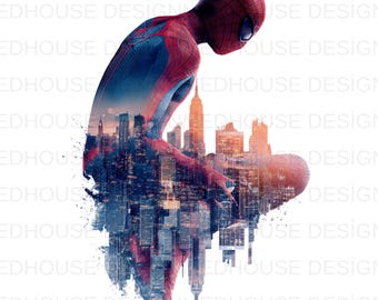 8 Spiderman Watercolor PNG: Splash Art, High-Resolution (Digital Download)