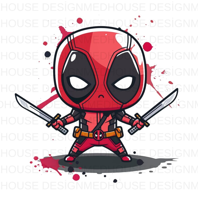 8 PNG Deadpool Lwatercolor : Splash Art, High-resolution (digital ...