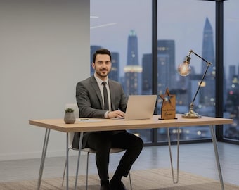 Personalisierte Holz Namensteller: Schreibtisch Schild, Büro Geschenk