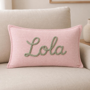 Custom Name Pillow Cover, Personalized Throw Pillowcase, Housewarming Gift, Home Decor