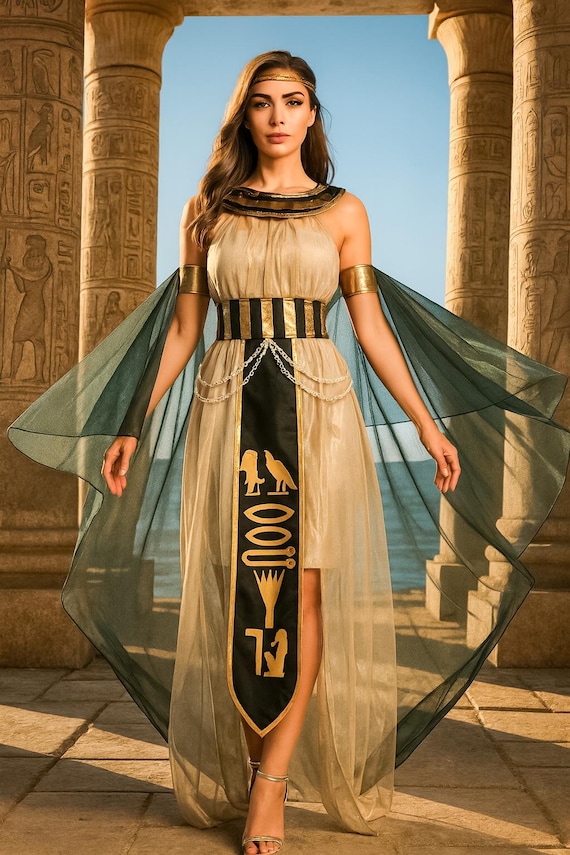 Halloween Egyptian Queen Cosplay Costume,Egyptian Pharaoh Parent-Child Outfit,Halloween Adult and Child Costume,Halloween Cosplay Party