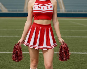 Adult Cheerleading Outfit Sets, Cheerleading Skirts, Cosplay Costumes, Stadium Performance Costumes, Stage Costumes, Party Costumes