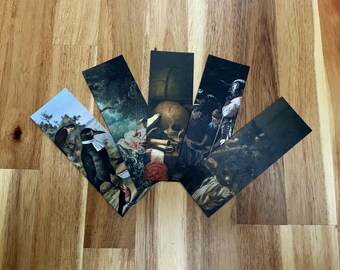 Lot de 3 signets Dark Academia | Impressions d'art, cadeau pour amoureux des livres