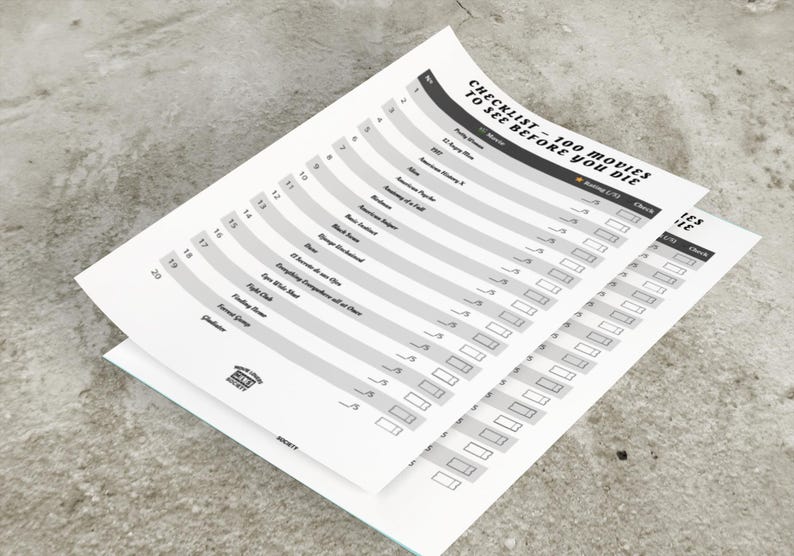 100 Animated Movies Poster + Checklist: Family Movie Night (digital ...
