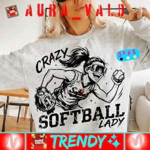 Crazy Softball Lady Game Day Matching Group, Softball Mom Squad, Funny Game Day Saying, Women Team Spirit, Tournament Weeks, Sports Mom Life