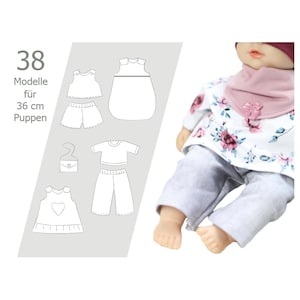 Sewing pattern for doll clothes 36 cm – PDF Download German