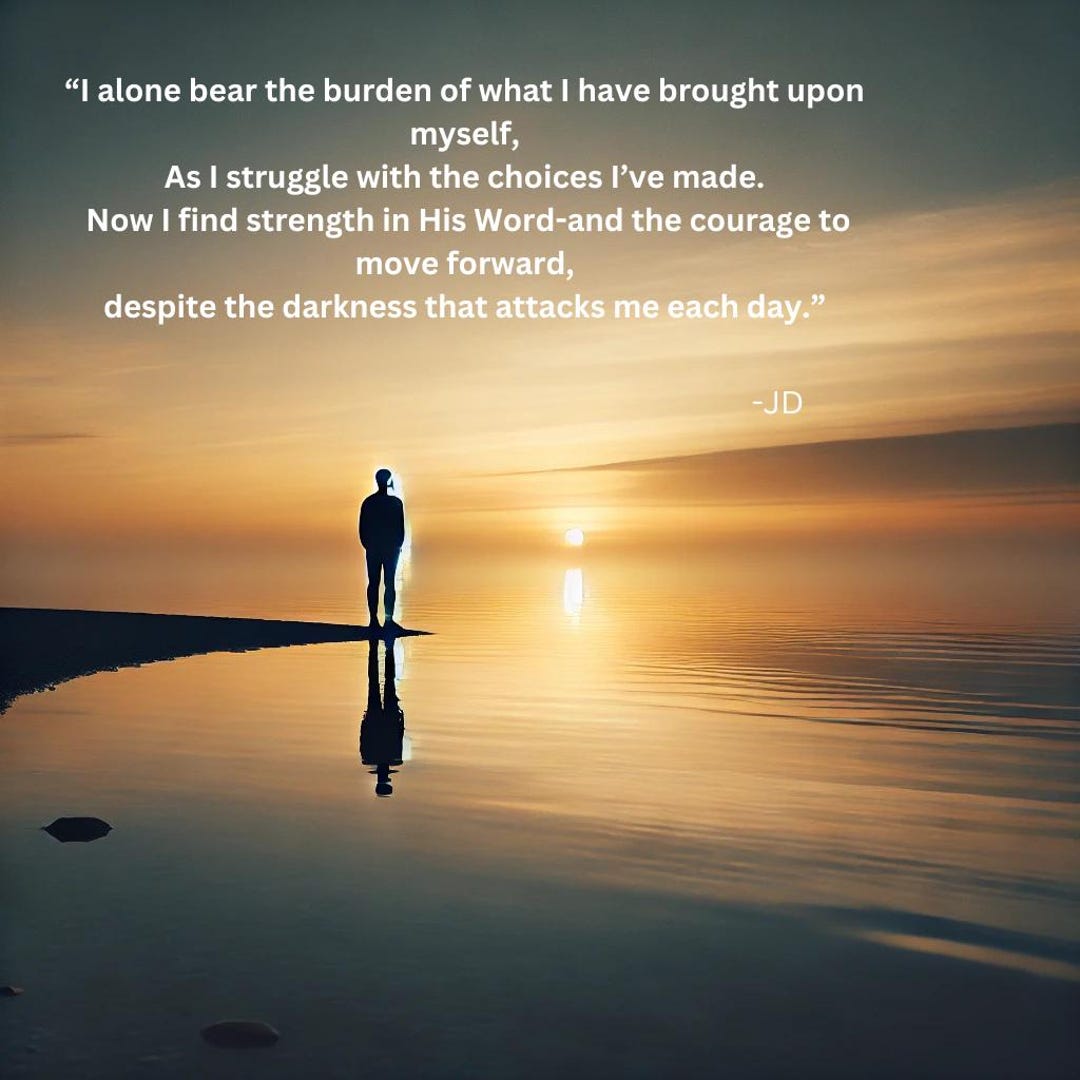 I Alone Bear the Burden Inspirational Quote Wall Art Motivational
