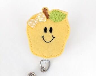 Felt Apple Badge Reel – Teacher Appreciation Gift