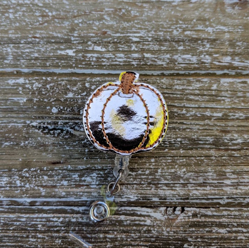 Badge Reel Badge Reel Halloween RN Badge Reel Fall NICU Pumpkin Badge Reel Badge Reel Cute Badge Reel Nurse Thanksgiving Badge Clip