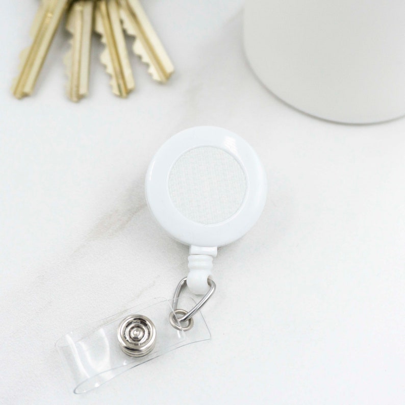 Interchangeable Badge Reel Base, Retractable Badge Reel Nurse Interchangeable, Replacement Badge Reel, Badge Reel Nurse, Badge Reel Topper image 4