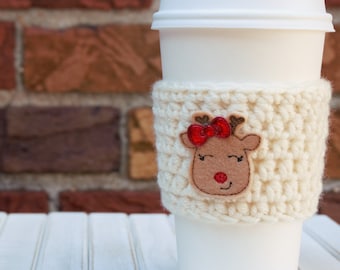 Coffee Cozy - Crochet Coffee Cozy - Stocking Stuffers for Women - Knitted Coffee Cozy - Stocking Stuffer - Coffee Sleeve - Coffee Mug