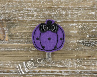 Polka Dot Fall Pumpkin Badge Reel Nurse, Halloween Nurse Badge Reel, Pumpkin Badge Reel Nurse Gift, Thanksgiving Badge Reel, Fall Badge Reel