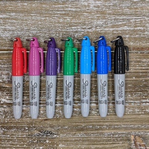 Emraw Fancy Color Mini Fine Point Permanent Markers with Cap Clip Low Odor  Whiteboard Comfortable Grip Office Markers for Paper and Plastic Mini