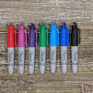 Emraw Fancy Color Mini Fine Point Permanent Markers with Cap Clip Low Odor  Whiteboard Comfortable Grip Office Markers for Paper and Plastic Mini