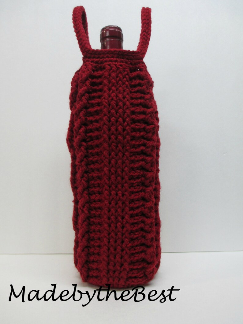Crochet Wine Bottle Tote Pattern Crochet Wine Carrier | Etsy