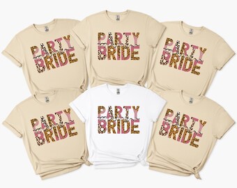 Party Bride Shirt | Bachelorette Party Tee | Bride To Be Shirt | Bridal Shower Outfit | Leopard Bride T-Shirt