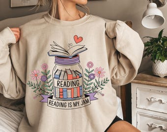 Reading Is My Jam Tshirt, Funny Book Shirt, Shirts With Sayings, Gift For Book Lover, Book Reader Shirt, Reading Tshirt, Bookworm Shirt