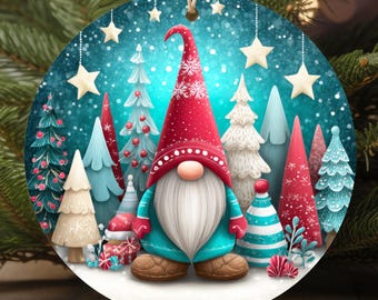 Christmas Gnome Ornament, Scandinavian Holiday Tree Decor, Cute Nordic Gnome Christmas Decoration