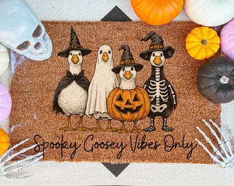 Spooky Goosey Vibes Only Doormat, Halloween Goose, Fall Home Decor, Door Mat, Halloween Doormat, Fall Goose, Housewarming Gift for Fall