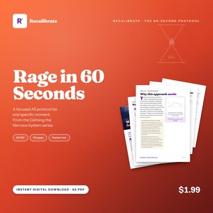 Guide de gestion de la colère, Se calmer en 60 secondes, Outils anti-colère à imprimer (PDF)
