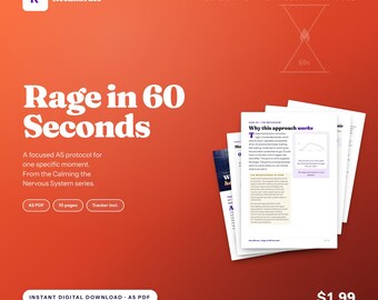 Guia de Controle da Raiva, Acalme-se em 60 Segundos, Ferramentas para Controlar a Raiva em PDF para Imprimir