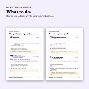 Calm Down After an Argument, Recovery Guide After a Fight, Printable Relationship PDF image 3