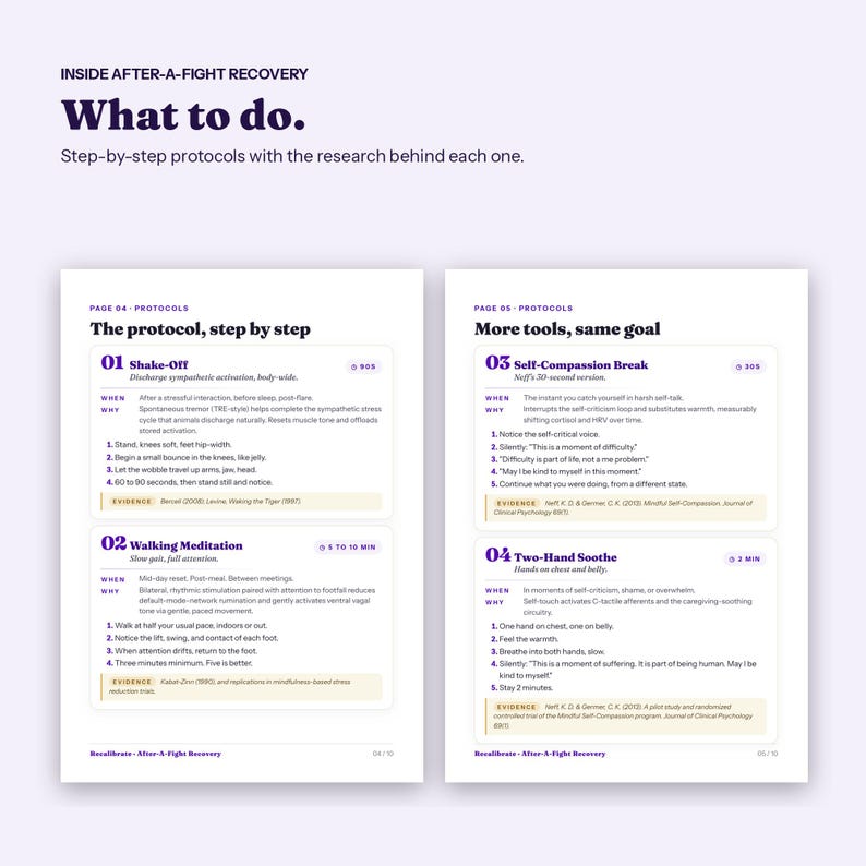 Calm Down After an Argument, Recovery Guide After a Fight, Printable Relationship PDF image 3