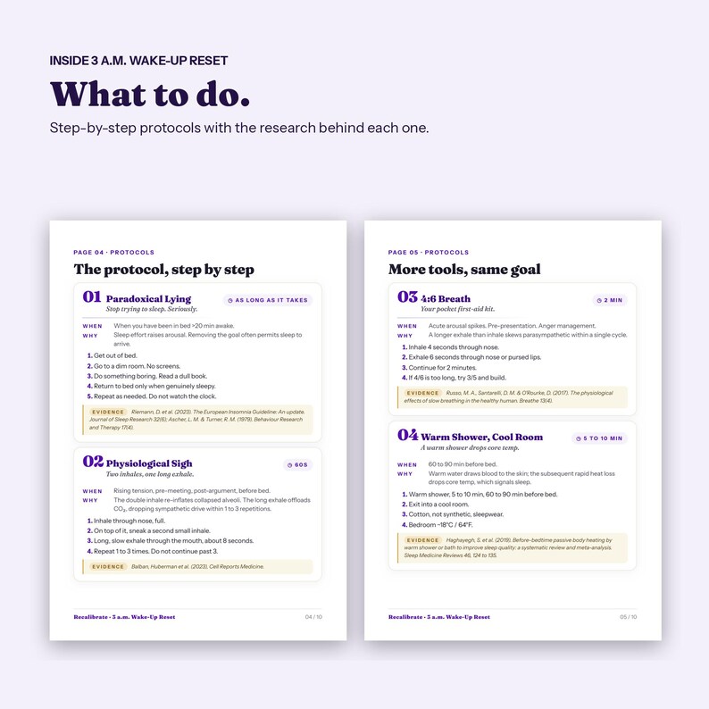 3am Wake Up Guide, What To Do When You Can't Fall Back Asleep, Printable Sleep PDF image 3